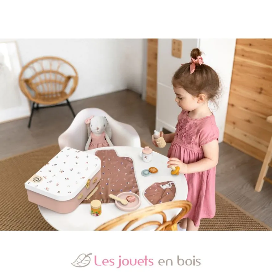 Mon premier coffret poupée - Bois et tissu- Speedy Monkey