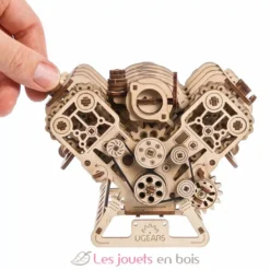Moteur V8 - Puzzle 3D mécanique en bois - Ugears