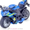 Moto miniature à friction bleu Ulysse