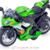 Moto miniature à friction verte Ulysse