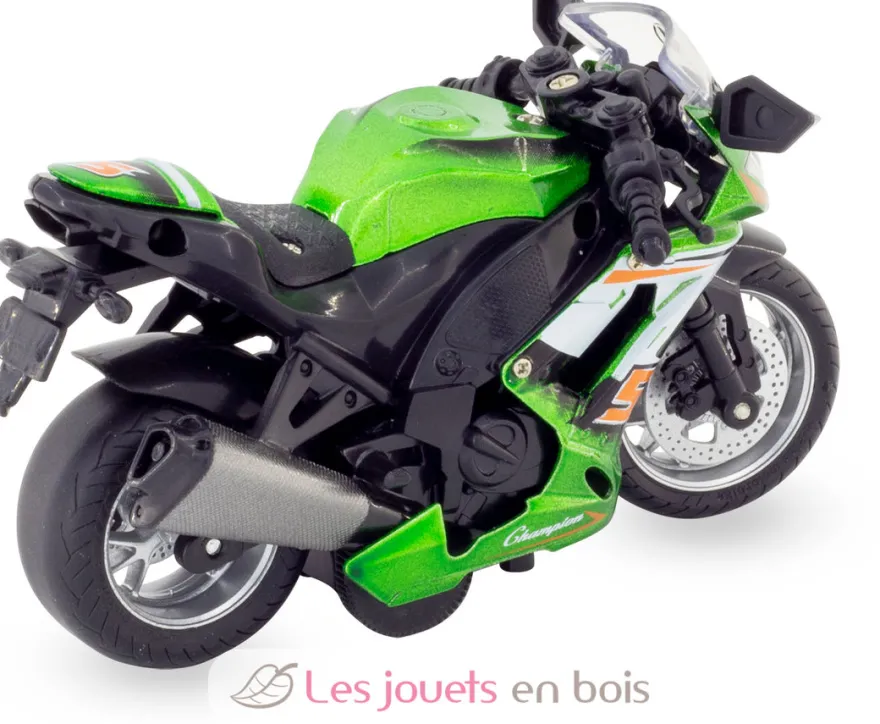 Moto miniature à friction verte Ulysse