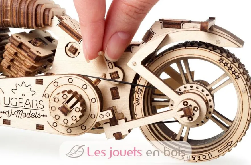 Moto VM-02 - Puzzle 3D mécanique en bois - Ugears
