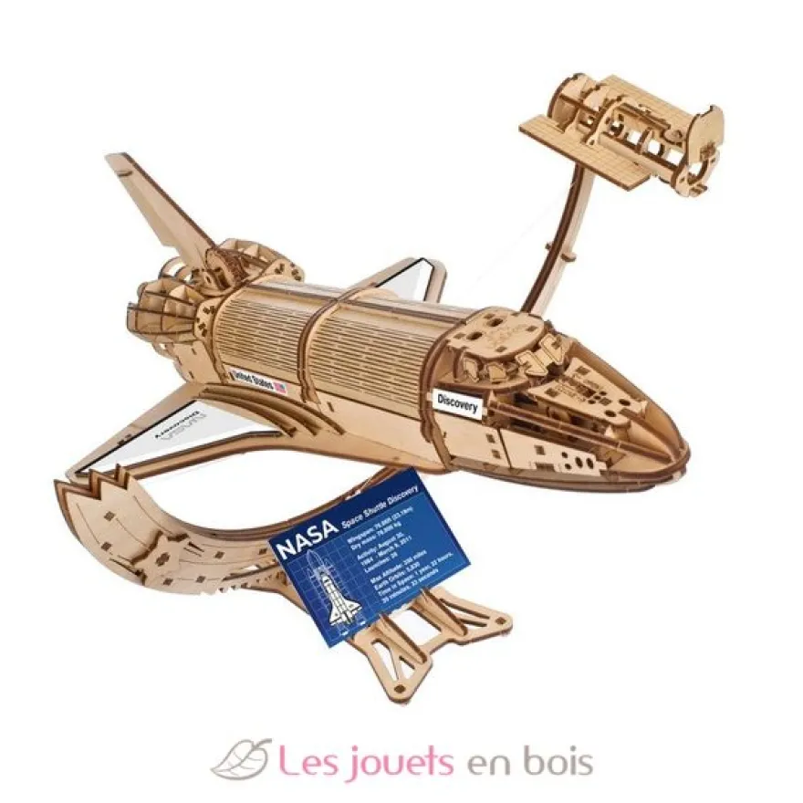 Navette spatiale Discovery NASA - Puzzle 3D mécanique en bois - Ugears