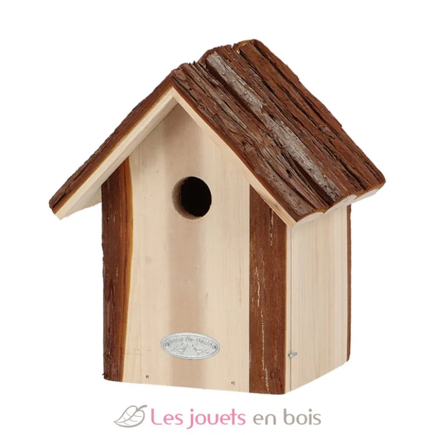 Nichoir mésange bleue avec toit en écorce - Esschert Design