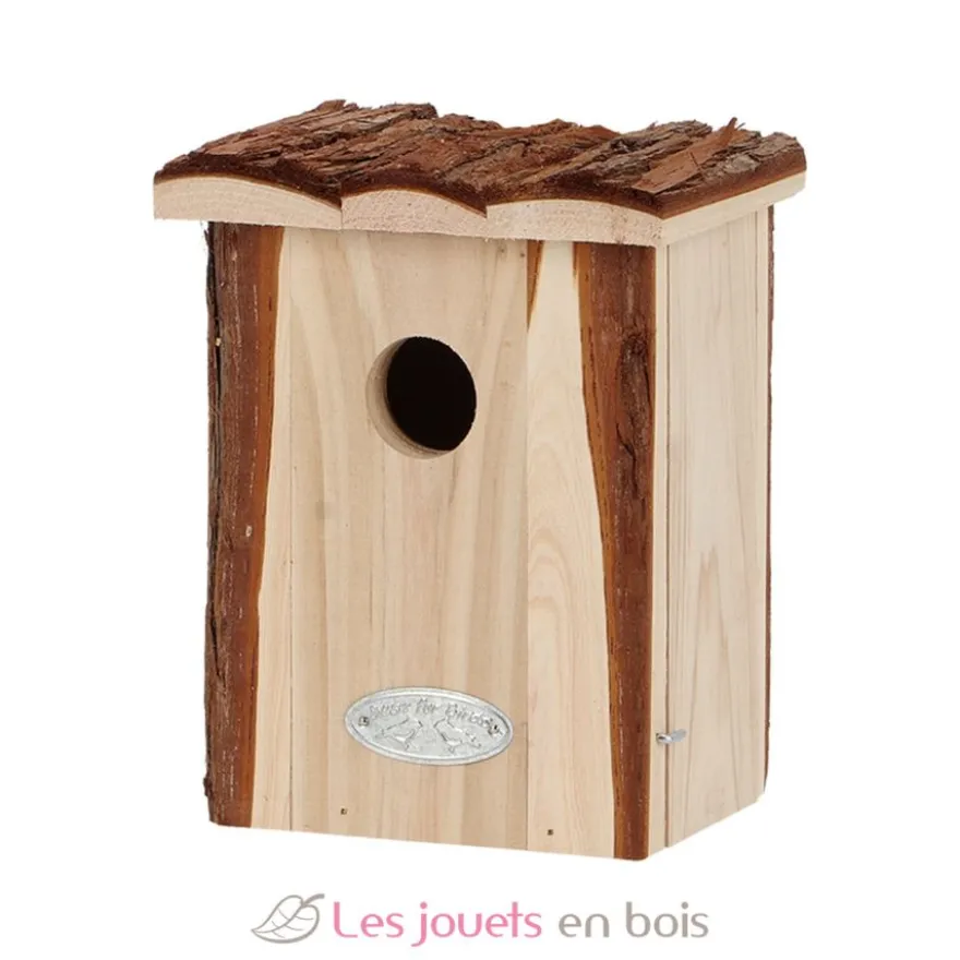 Nichoir roitelet avec toit en écorce - Esschert Design