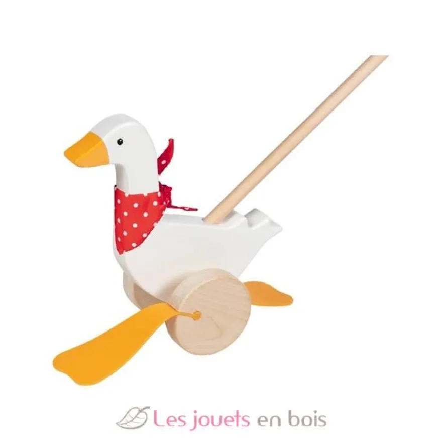 Oie Bertha à pousser en bois - Goki