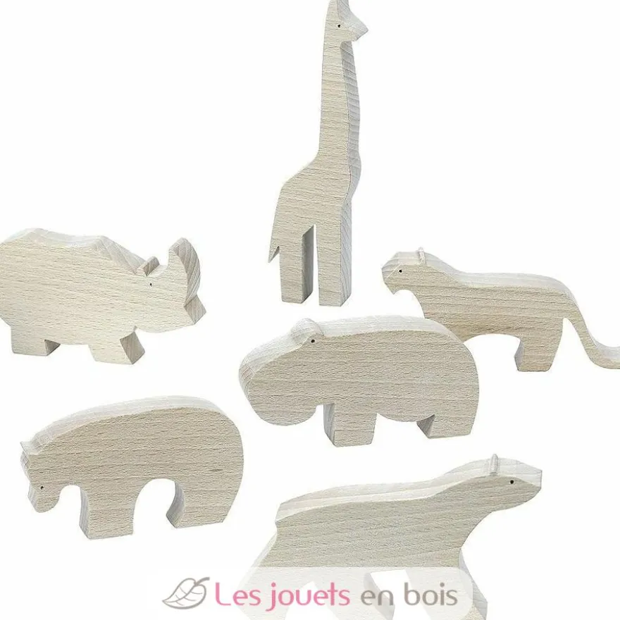 Ours blanc Pompon beige bois naturel Vilac