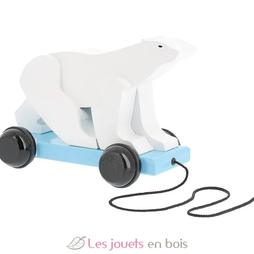 Ours blanc à tirer Pompon - Vilac