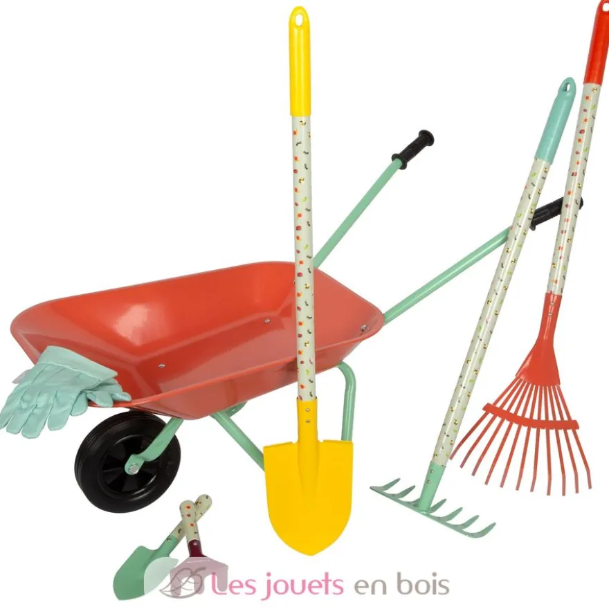 Outils de jardinage avec brouette Tiny Garden - Métal et plastique - Small Foot