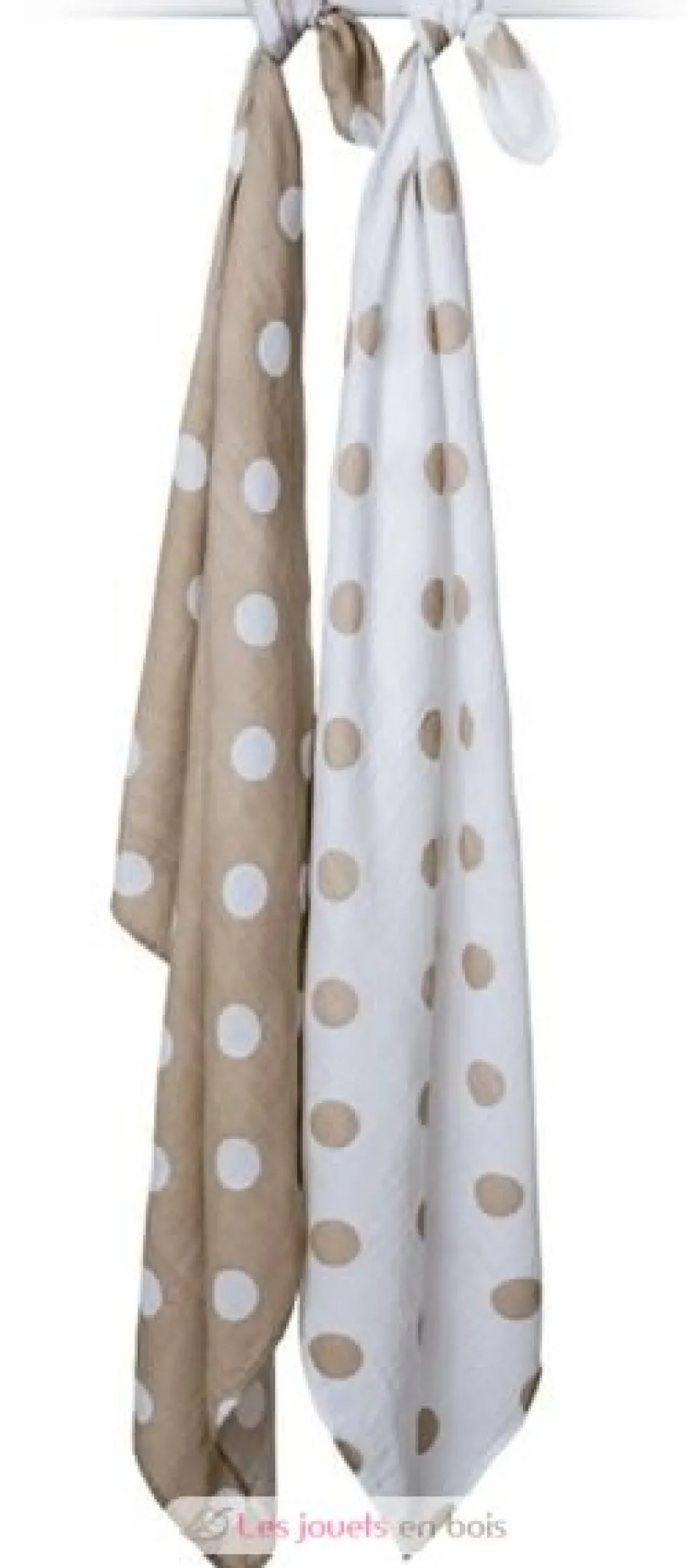 Pack 2 langes - Pois taupes - Lulujo