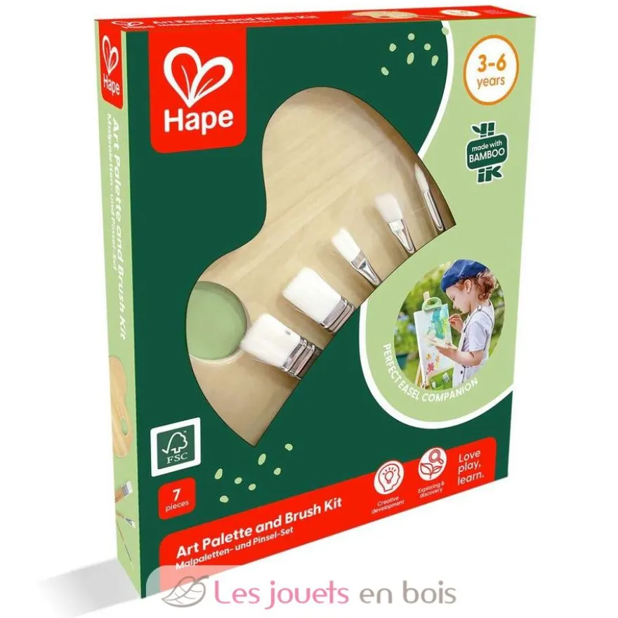 Palette de peinture et ses pinceaux - Hape Toys