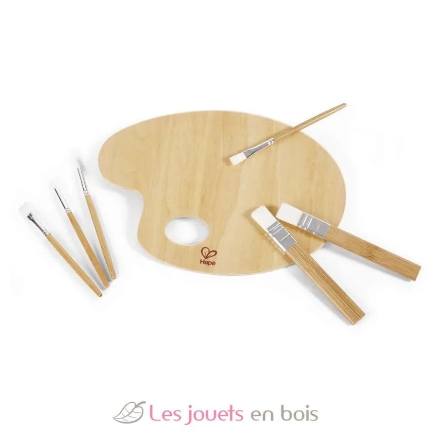 Palette de peinture et ses pinceaux - Hape Toys