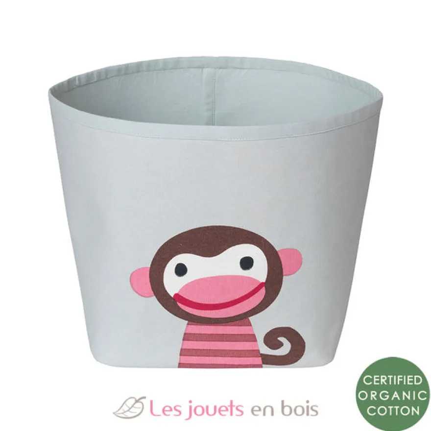 Panier à jouets Ida singe clair - Franck & Fischer
