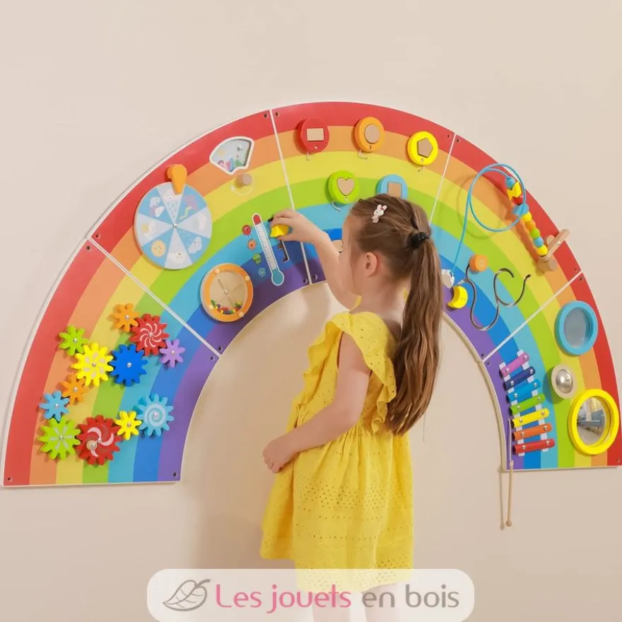 Panneau d'activités mural Arc-en-ciel - Viga Toys