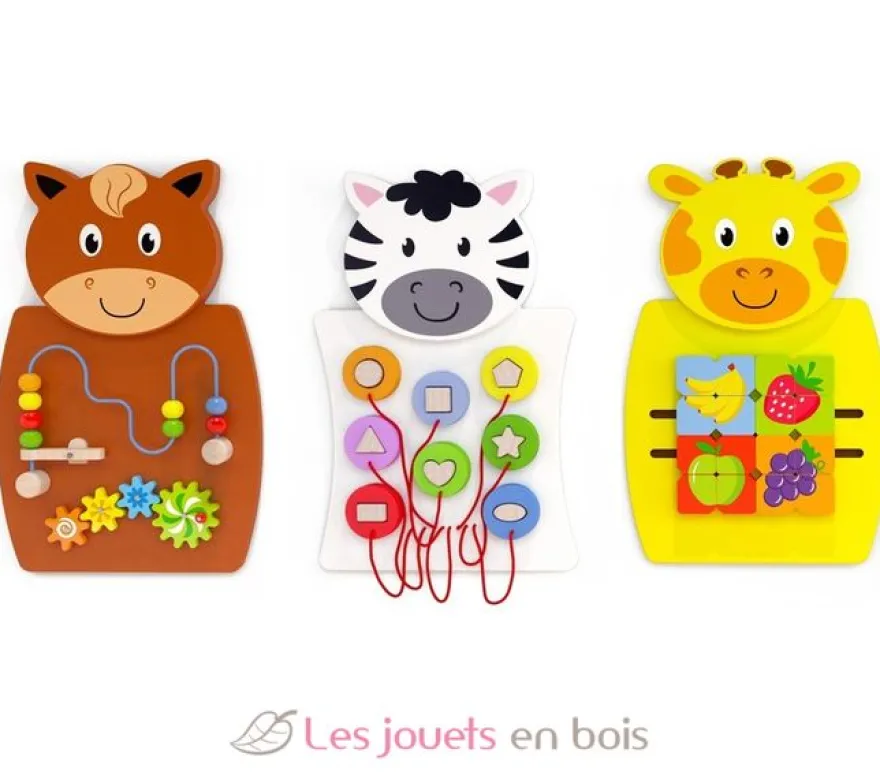 3 Panneaux d'activités muraux - Viga Toys