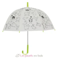 Parapluie blanc à colorier Animaux ferme - Esschert Design