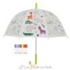 Parapluie blanc à colorier Jungle - Esschert Design
