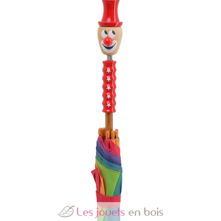Parapluie en bois Grand Clown rouge - Vilac