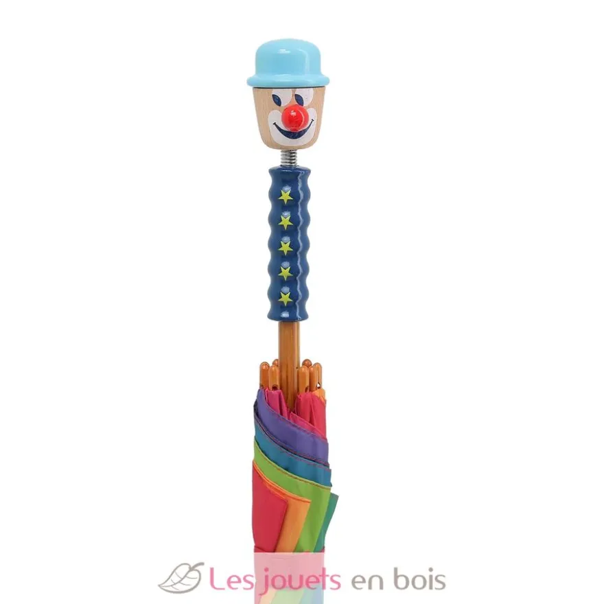 Parapluie en bois Petit Clown bleu - Vilac