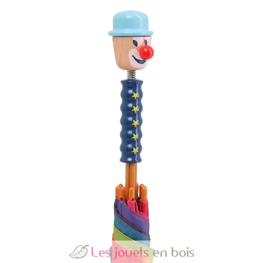 Parapluie en bois Petit Clown bleu - Vilac