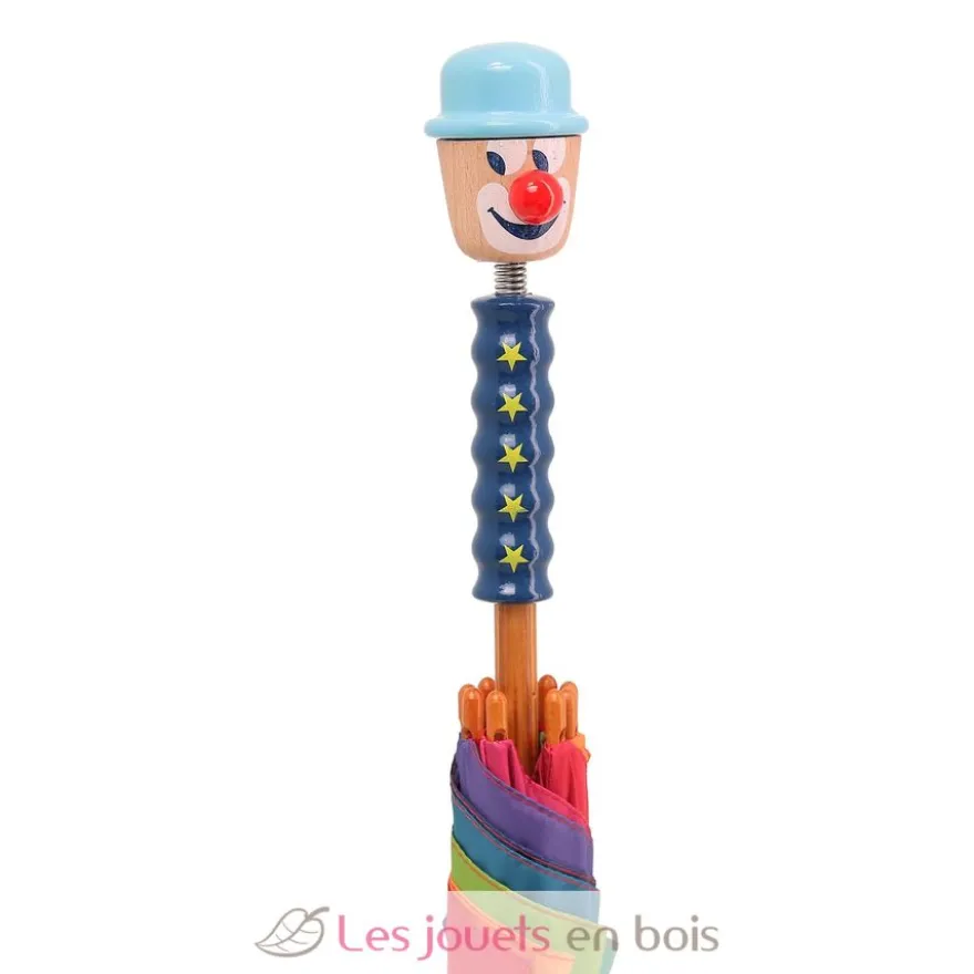 Parapluie en bois Petit Clown bleu - Vilac