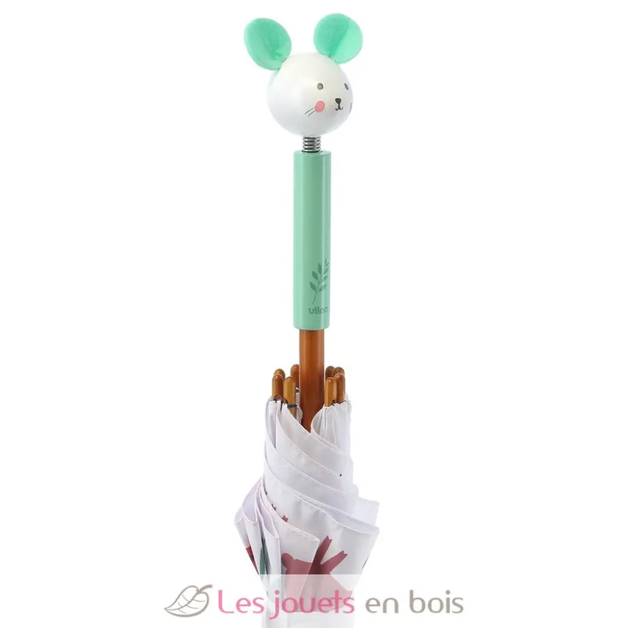 Parapluie une souris dans la forêt Sarah Betz blanc et vert - Vilac