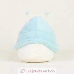 Peluche Bouillotte Escargot blanc et bleu - Warmies
