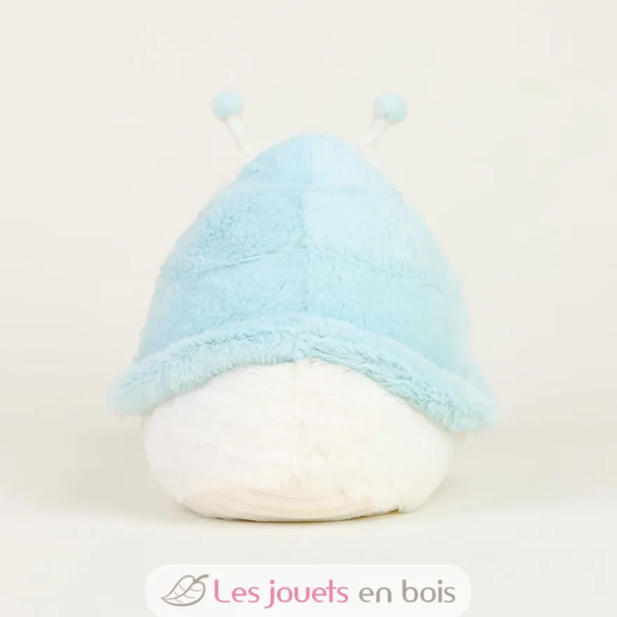 Peluche Bouillotte Escargot blanc et bleu - Warmies