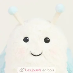 Peluche Bouillotte Escargot blanc et bleu - Warmies