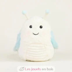 Peluche Bouillotte Escargot blanc et bleu - Warmies