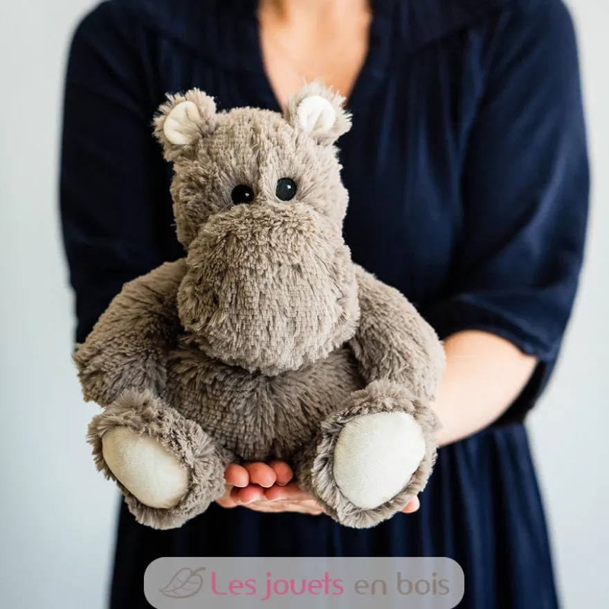 Peluche Bouillotte Hippopotame gris Warmies