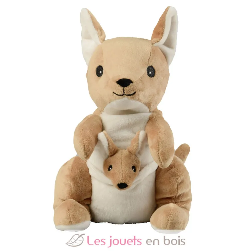 Peluche Bouillotte Kangourou beige marron Warmies