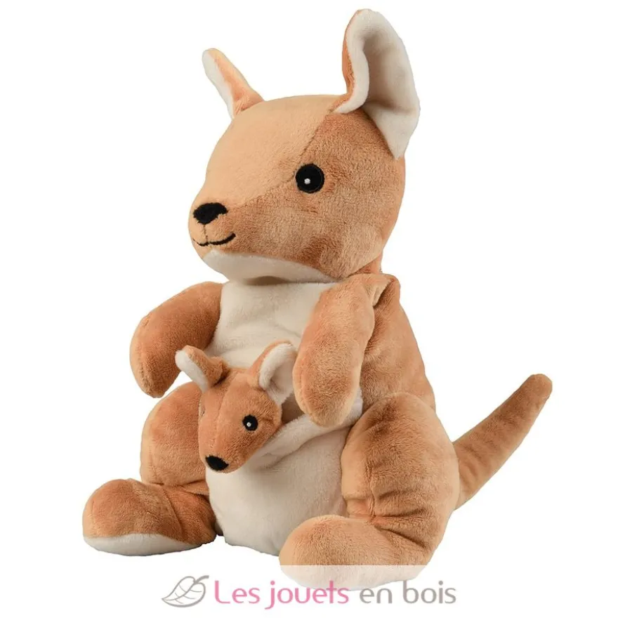 Peluche Bouillotte Kangourou beige marron Warmies