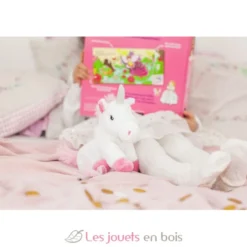 Peluche Bouillotte Licorne Junior blanche Warmies
