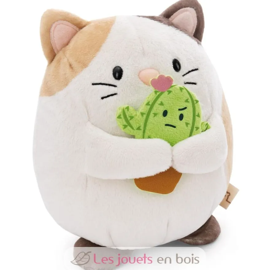 Peluche Chat Angy 27 cm avec son cactus - Nici