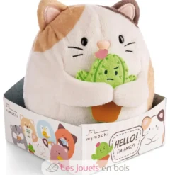 Peluche Chat Angy 16 cm avec son cactus - Nici