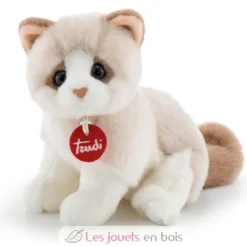 Peluche chat blanc beige 20 cm - Trudi