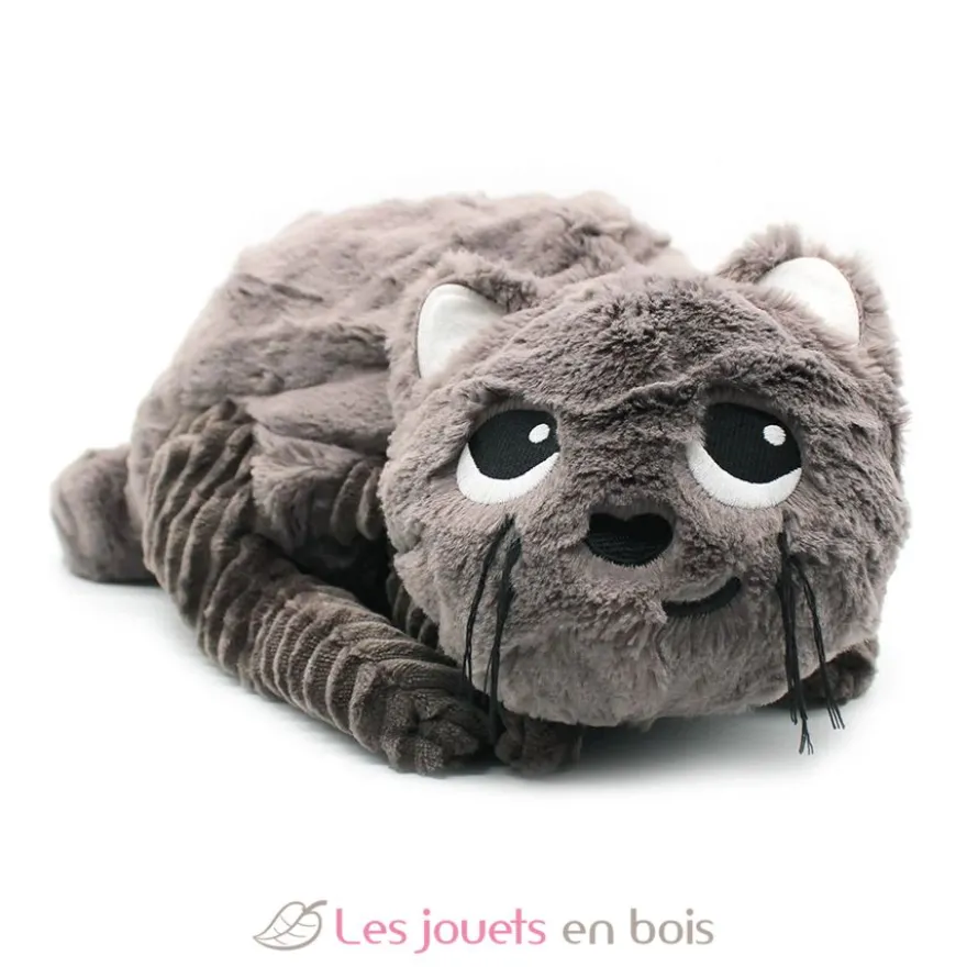 Peluche chat Miaou maman et son bébé gris - Les Déglingos