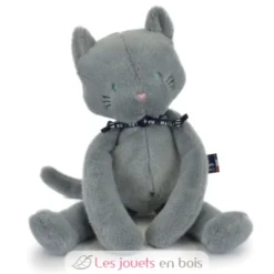 Peluche Chat Méloé bleu gris 37 cm - Maïlou Tradition