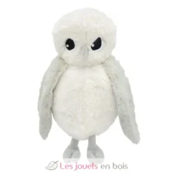 Peluche chouette polaire maman et son bébé blanc et gris - Les Déglingos