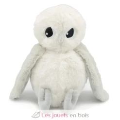 Peluche chouette polaire maman et son bébé blanc et gris - Les Déglingos