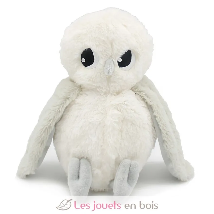 Peluche chouette polaire maman et son bébé blanc et gris - Les Déglingos
