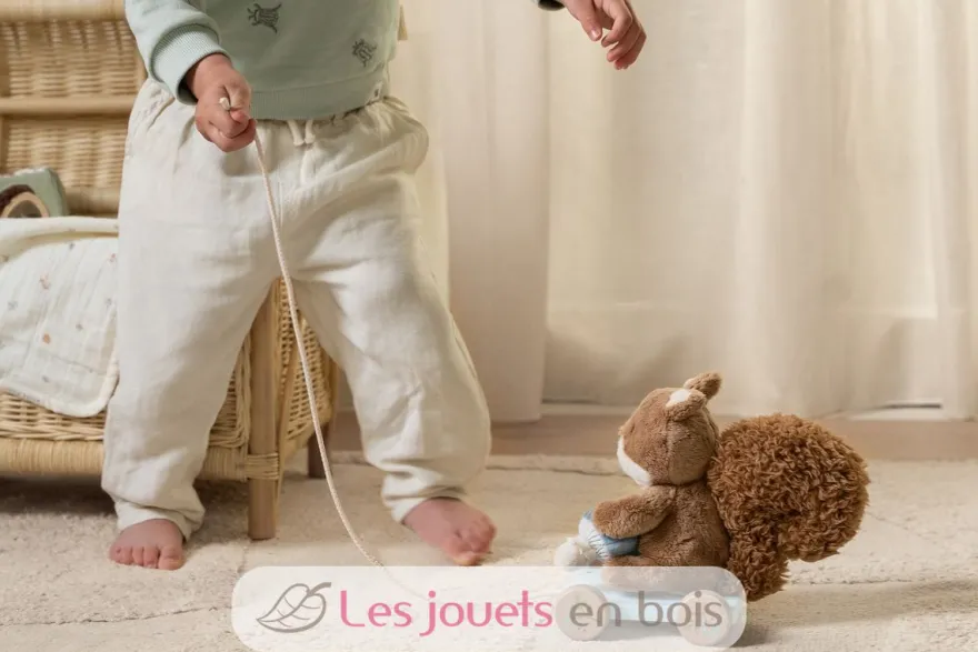 Peluche écureuil à tirer Forest Friends - Little Dutch