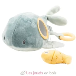 Peluche d'activité Sally la baleine marbre vert - Nattou