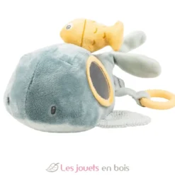 Peluche d'activité Sally la baleine marbre vert - Nattou