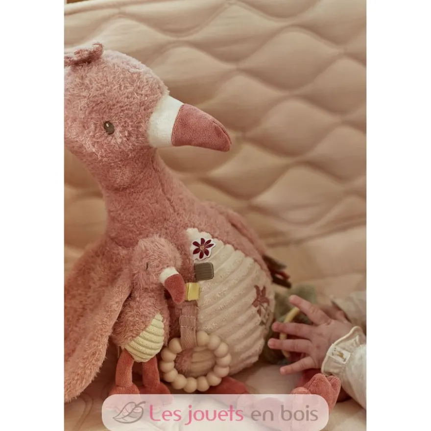 Peluche d'activités Flamant rose Safari Friends - Dès la naissance - Little Dutch