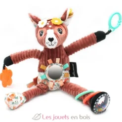 Peluche d'activités nomade Mélimélos la biche terracota - Les Déglingos