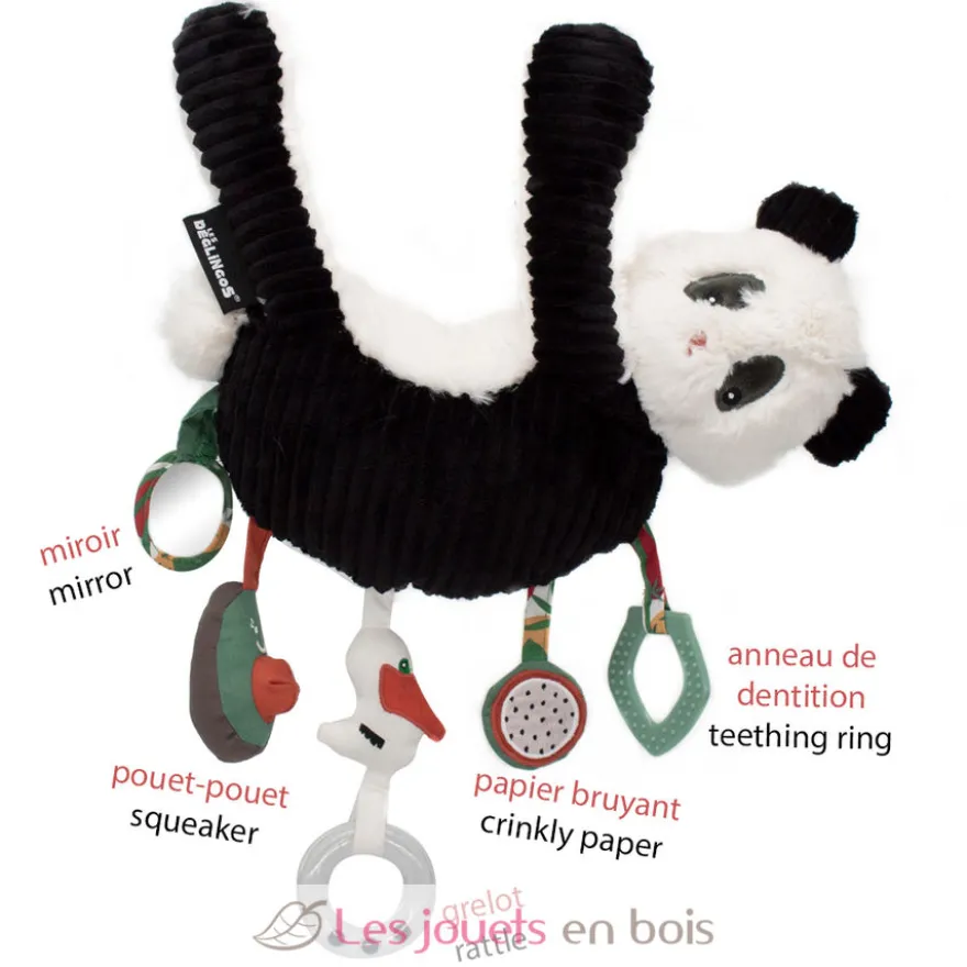 Peluche d'activités Rototos le panda - Les Déglingos