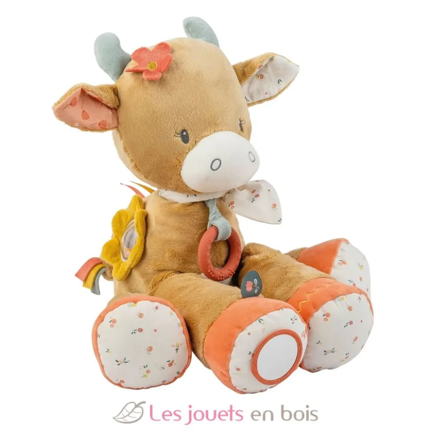 Peluche d'activité Vache Mila 45 cm - Nattou