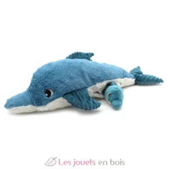 Peluche dauphin Tofou maman et son bébé bleu - Les Déglingos